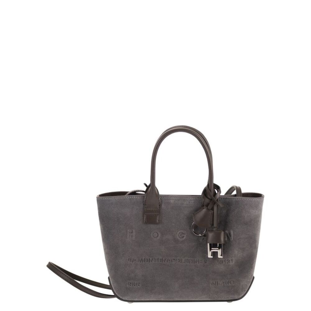 Hogan Women Mini Suede Tote Bag With Shoulder Strap